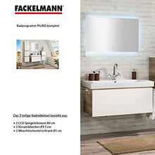 Fackelmann PIURO 3 Pezzi Set di mobili da Bagno – Mobiletto da Bagno/lavabo/Specchio
