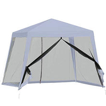 Outsunny Gazebo da Giardino 3x3m con Zanzariera, Copertura in Poliestere e Struttura in Metallo, Grigio