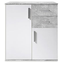 Stella Trading Bobby 4 Comò, Engineered Wood, Bianco (Cemento), 80 x 82 x 35 cm
