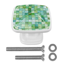 Piastrella verde 4 PCS Pomelli per Porta, Pomolo per Mobile, Pomelli per Mobili con Viti, Maniglia per Armadietto, Pomelli per Porta, Pomelli per Cassetti per Porta, Armadio, Cassetto e Credenza