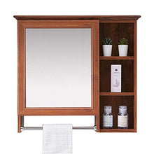 RXDP Armadietto a specchio da bagno, specchio da trucco rettangolare a parete, con armadio portasciugamani, 5 vani portaoggetti/B / 79CM / 2