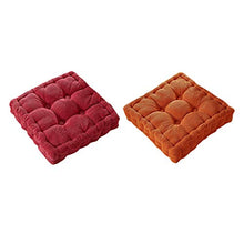 Fenteer Set di 2 Cuscinetti Quadrati per Cuscino del Divano per Casa, Ufficio, Picnic, Rosa Arancione E Rossa