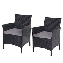 Mendler Serie Halden per l'esterno Set 2X poltrone 60x59x83cm polyrattan Antracite con Cuscino Antracite