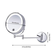 Specchio domestico Simplicity Trucco Specchio Specchio Bagno Specchi da bagno montati a parete con luci, LED con luce vanità specchio pieghevole telescopico Specchio da bagno Specchio for il bagno Len