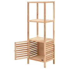 FAMIROSA Armadietto da Bagno in Legno Massello di Noce 39,5x35,5x123cm