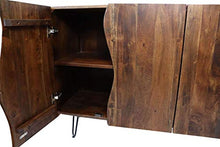 Creativa Wohnen - Comò in legno massiccio di acacia Serge, 1,4 x 0,45 m