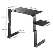 Mksutary Supporto PC Portatile Pieghevole Tavolo per PC, Tavolino per Laptop Foro di Raffreddamento, Adatto a Letto/Sofà/Tavola, Supporto PC Regolabile e Pieghevole