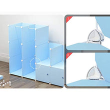 Locker Gitter Armadio Armadio 2-Hanging Archivi Rimovibili di Plastica Scaffali 6 Porte Abbigliamento Home Camera Blu 75X47X111CM MUMUJIN
