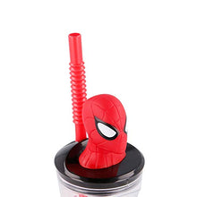 Bicchiere Con Cannuccia E Figura 3d - 360 ml | Spiderman Urban Web
