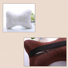 Yongyong Poggiatesta Auto Traspirante Cuscino Collo per Auto Cuscino Poggiatesta Massaggiante in Carboncino di bambù 29cm * 19cm (Color : Dark Brown)