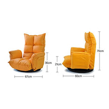 Poltrone LHA Lazy Sofa Single Living Room Sedia Pieghevole per Il Tempo Libero (Colore : Giallo)