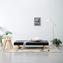 SKM Divano Letto in Similpelle Nero