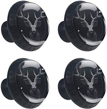 Testa di cervo retrò Pomelli per Porta Set di 4 Pomelli per Mobili Manopole per Cassetti Cucina Armadio Vetro