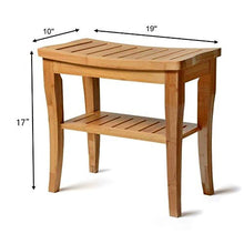 Sgabelli CJC Banco da Doccia con Ripiano Decorazioni per Bagno in bambù con Spa Panchina in Legno per Interno All'aperto Poggiapiedi (Color : Bamboo)