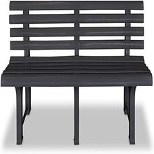 GOTOTOP - Panca da giardino in plastica, resistente alle intemperie, per giardino e esterno, 145,5 x 49 x 74 cm