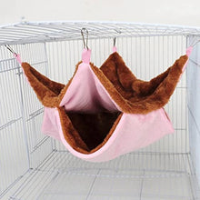 Amaca a Doppio Spessore in Peluche per criceti, Ratto, Scoiattolo, Uccello da Compagnia, Durevole, Amaca Rosa 35 * 35 cm