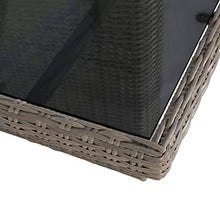 SKM Set da Pranzo da Giardino 7 pz in Polyrattan Marrone-7796