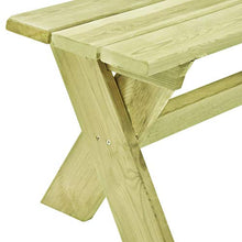 E E-NICES Panchina da Giardino 170 cm in Legno di Pino Impregnato