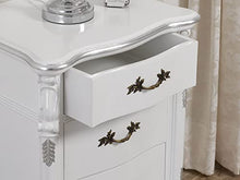 Simone Guarracino Luxury Design Comodino Gerald stile Barocco Moderno bianco laccato e foglia argento