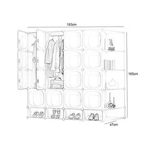 Guardaroba Pezzo di plastica di immagazzinaggio Armadi Armadio Semplice Assemblato Composizione Armadio (2 Stili) FANJIANI (Size : 183x47x165cm)