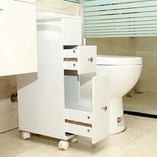 Wonderhome Carrellino per Il Bagno，Mobile Multiuso ，Carrellino Salvaspazio,Ci Sono Due Piccoli Cassetti，15 x 33 x 65 cm