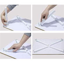 Piccolo Tavolo da Studio Pieghevole Pieghevole, Semplice tavolino Portatile, tavolino da Colazione Mobile (60x40 x 29 cm) Due Optional Scrivania Portatile FF (Size : Round Leg Folding Table)