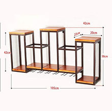 KEWEI - Supporto per Fiori da Cucina, da Parete, in Legno, Stile Vintage, per Bottiglie di Vino