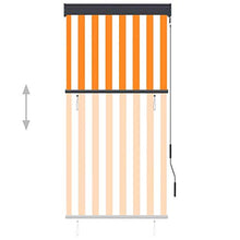 vidaXL - Tenda avvolgibile per esterni, 80 x 250 cm, colore: Bianco/Arancione