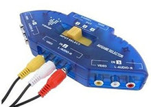 SaySure - 3 in 1 Composite RCA AV Audio/Video Selector Switch Box Splitter