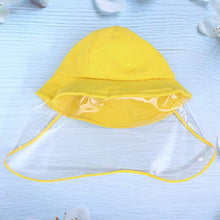PRETYZOOM Cappello del Secchio del Bambino Sicurezza dei Bambini Scudo Facciale Cappello Anti-Sputa Anti-Saliva Protezione Facciale Antispruzzo Copertura Facciale Cappello Pescatore Giallo