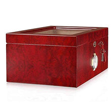 SHAOXI Vassoio di Cenere di Sigaro Professionale Bagagli Cigar Humidor con Humidor e igrometro - con divisori for umidità Packaging