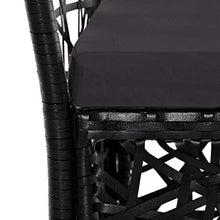 vidaXL 2X Sedie da Pranzo da Esterno in Polyrattan Nero Giardino Seduta Sedile