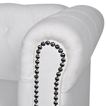vidaXL Divano Chesterfield Classico Ecopelle Bianco 2 posti per casa e uffici - Arredi Casa