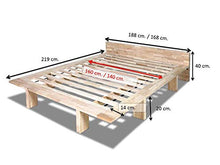 Futon On Line Letto Milano, Naturale, 160 x 200 cm.