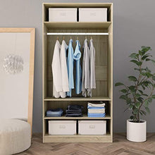FAMIROSA Armadio Rovere Sonoma 100x50x200 cm in Truciolato