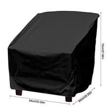 Terrazza Copertura per Sedie Anti Polvere Anti-UV Impermeabile Rip Resistente Copertura per Mobili Sedia Divano Tavolo Protettore per Poltrona Giardino in Vimini All'aperto (Black) - Arredi Casa