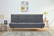 Marchio Amazon - Movian Scutari - Divano letto a 3 posti, 194 x 95 x 89 cm, grigio scuro