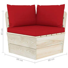 vidaXL Divano da Giardino a 4 Posti su Pallet con Cuscini Legno Abete