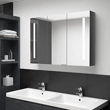 vidaXL Armadietto Bagno con Specchio e Luci LED con Ante e Ripiani Interni Elegante Moderno Funzionale Mobiletto Pensile 60x14x62 cm MDF e Melamina