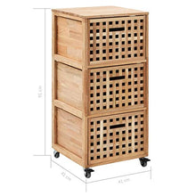 FAMIROSA Armadietto da Bagno 41x41x91 cm in Legno Massello di Noce