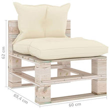 vidaXL Divano Centrale da Giardino Pallet con Cuscini in Legno di Pino