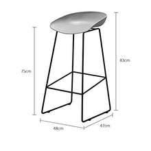 Sgabello da bar semplice da scrivania, sedia da bar, sedia da bar, sedia da sala da pranzo alla moda, moderna (colore verde, dimensioni: 75 cm)