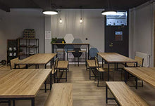 Indhouse - Sgabello Loft in Stile Industriale in Ferro e Legno Hester