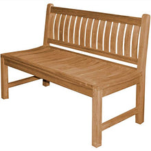Panchina da giardino Arezzo in legno massiccio senza braccioli
