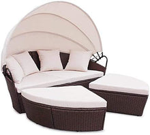 Divano Decorativo Vimini Mobili da giardino, Sedia Lounge Garden Combination Sofà, Mobili da giardino Salotto Sedia da giardino Sofà combinato,Brown