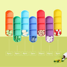 Portapillole Notebook da 7 giorni Portapillole Organizer per dispenser di farmaci Portatile Mattina Luna Sera Bedtime con pelle PU （Scatola per tablet 7 giorni 28 celle）