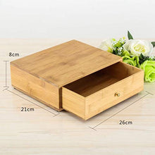 Tmpty Piccola Cassettiera da Scrivania Legno,Multifunzionale Ordinata Organizer Cassetti,Desktop Organiser Unit,bambù