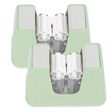 Supporto per Scopa Impermeabile con Design a Ganasce a Rullo, 2 Pezzi, Montato a Parete, Facile da installare, Senza Perforazione per L'Ufficio Domestico(Green)