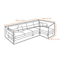 LJWLZFVT Coperture per divani da Giardino - coperture per arredo Giardino a Forma, copridivano per EsternoCopertura Mobili Giardino Impermeabile-Nero 222x286x82cm