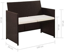 Set da giardino Mobili da giardino, copertura per la sedia per il tempo libero, set da giardino Mobili da giardino, moda integrata e funzione,Brown